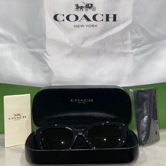 Coach Hardware Narrow Rectangle Sunglasses NIB main image 4